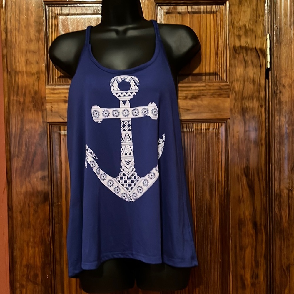 Nautical Anchor Racerback Tunic Tank